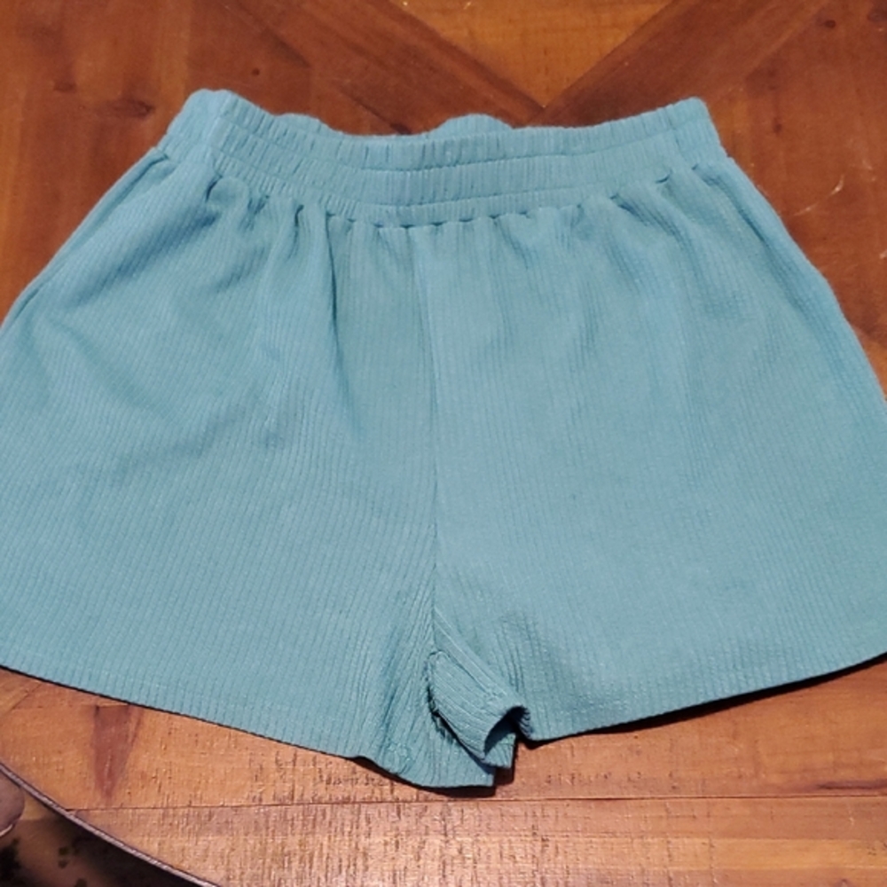 SHEIN High Waist Blue Shorts